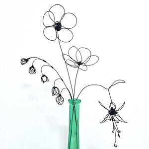 Handmade Wire Flowers Made to Order Made In Canada One of a kind wire bouquet